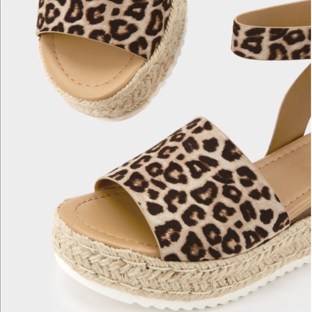 NEW ARRIVALS LADIES LEOPARD PLATFORM ESPADRILLE - Picture 6 of 9